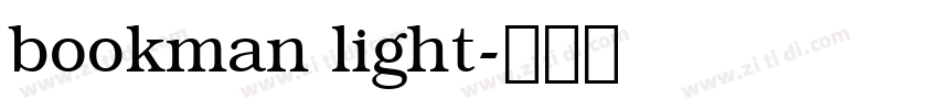 bookman light字体转换